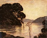 Marie Auguste Emile Rene Menard Baigneuse painting